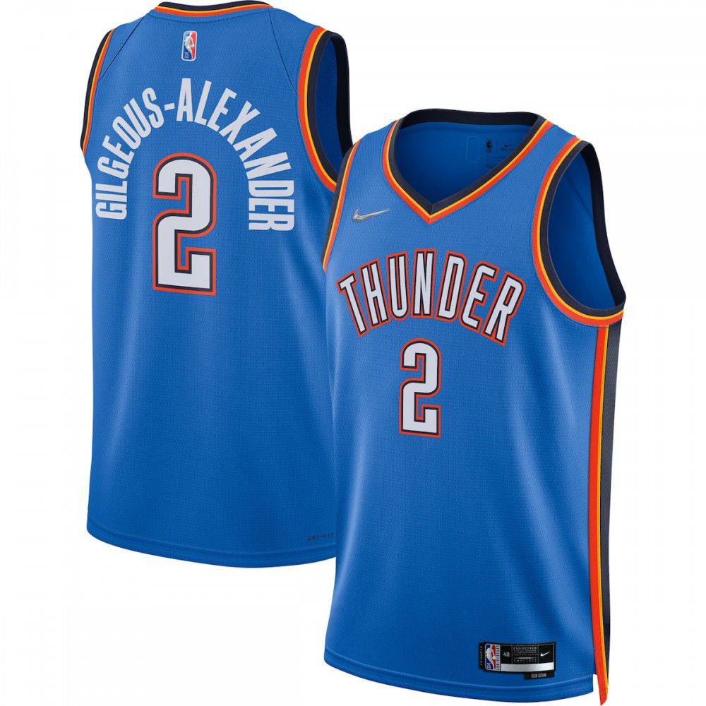 Shai Gilgeous-Alexander Oklahoma City Thunder 2021/22 Diamond Swingman Jersey - Icon Edition - Blue-Pro Kit Vault | Brand New 26/27 Sports Jerseys
